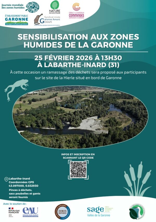 zone humide Sensibilisation et nettoyage de la Zone humide de la Hierle à Labarthe-Inard (31)