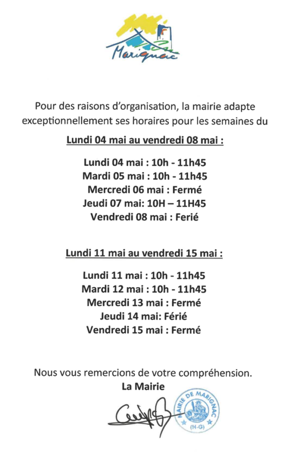 horaires maoi