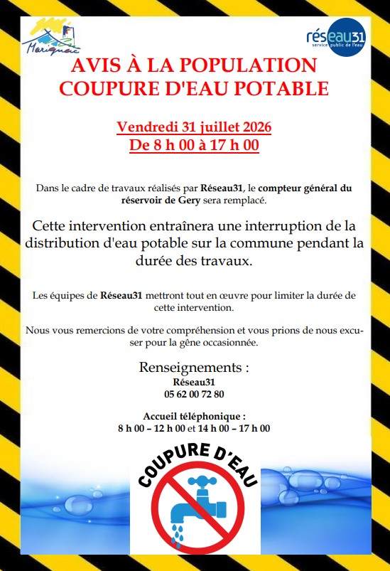 coupure eau